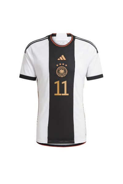 Saksa Mario Gotze #11 Jalkapallovaatteet Kotipaita MM-kisat 2022 Lyhythihainen